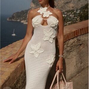 Meshki Kyla
Floral Crochet Maxi Dress